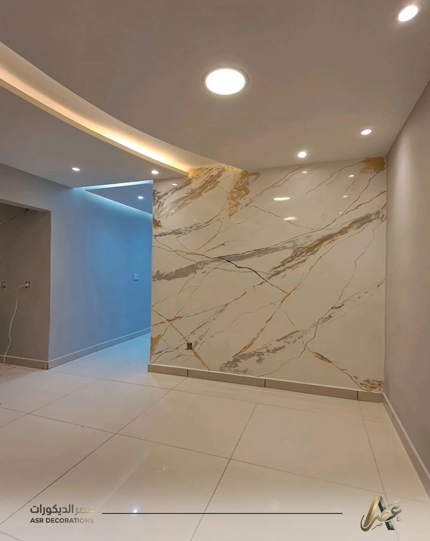 تركيب الواح بديل الرخام للجدران الخبر