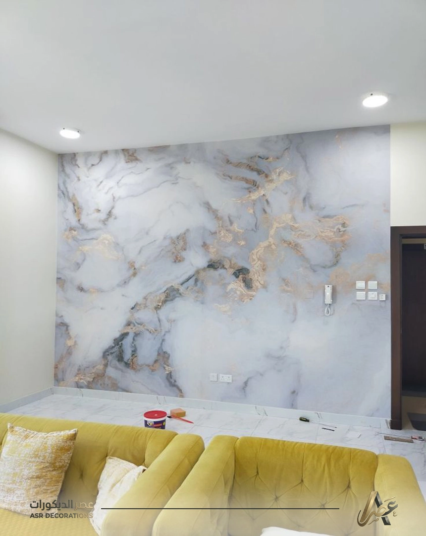 تركيب الواح بديل الرخام للجدران الخبر