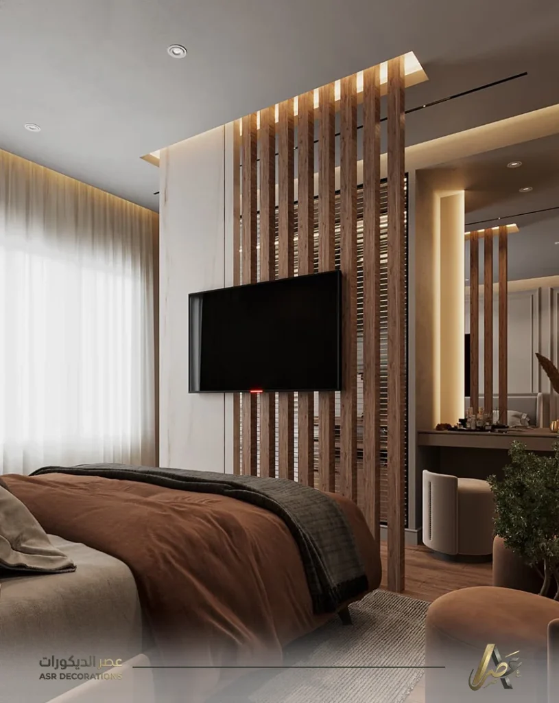 تفصيل بارتشن خشبي للصالة