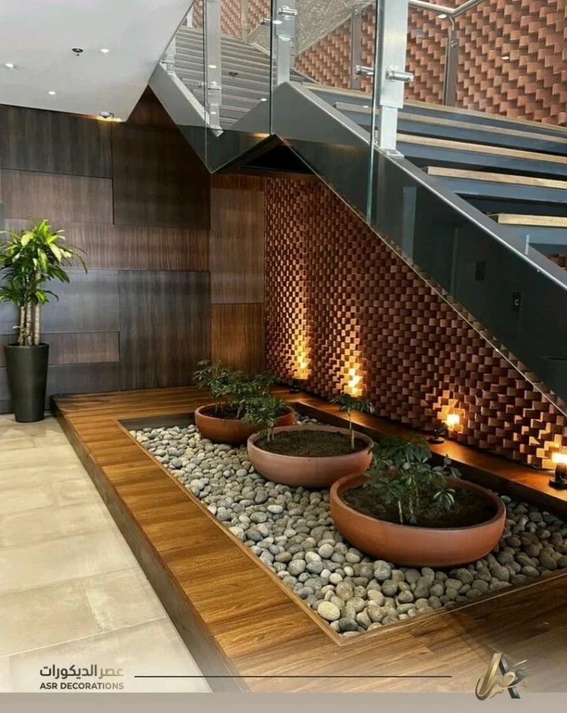 ديكور حديقة تحت الدرج الظهران