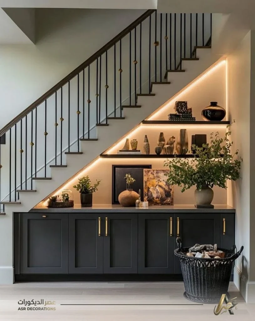 ديكور تحت الدرج الدائري الشرقية