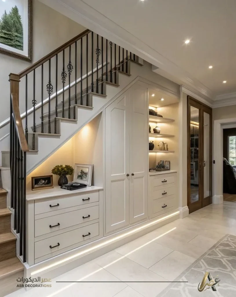 تنسيق ديكور تحت الدرج القطيف