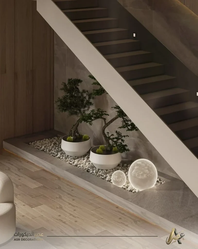 ديكور تحت الدرج الدائري الشرقية