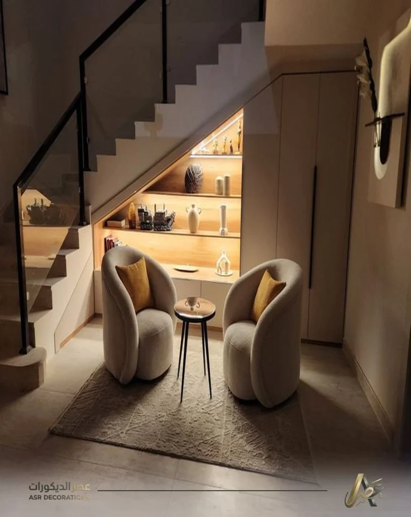 ديكور حديقة تحت الدرج الظهران