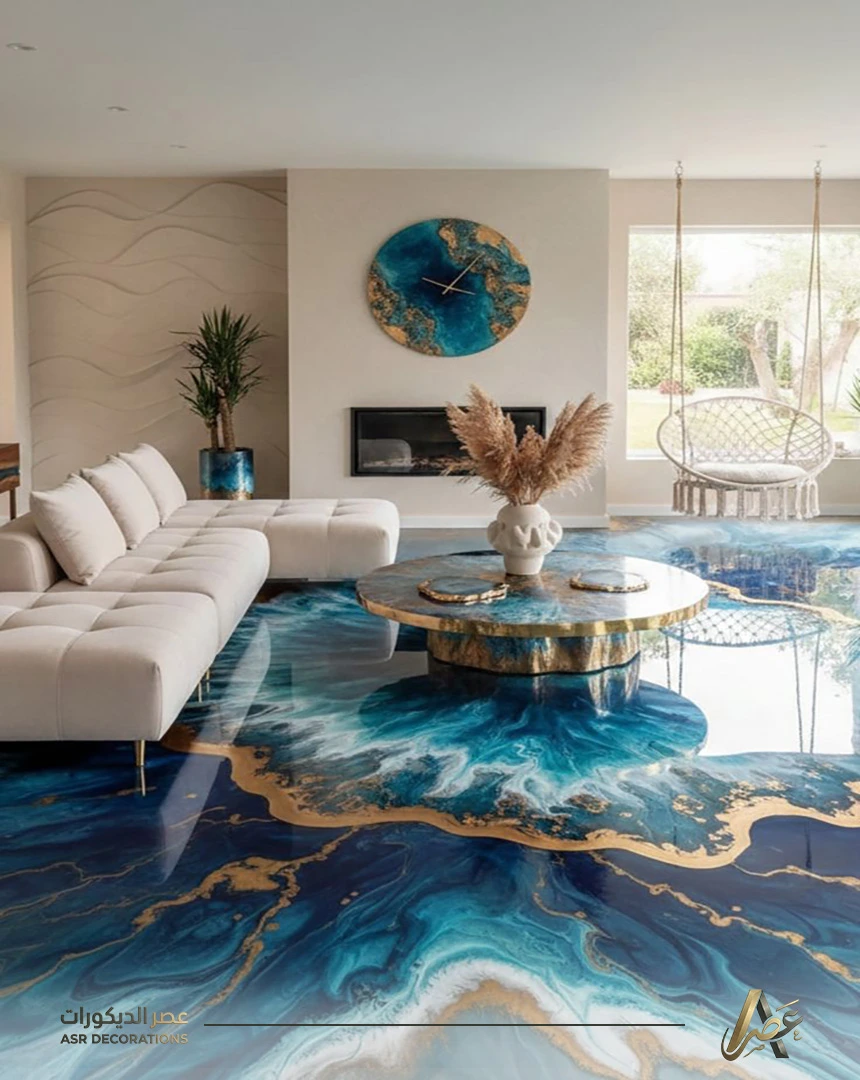 ارضيات ايبوكسي 3d للمجالس والصالات بالدمام