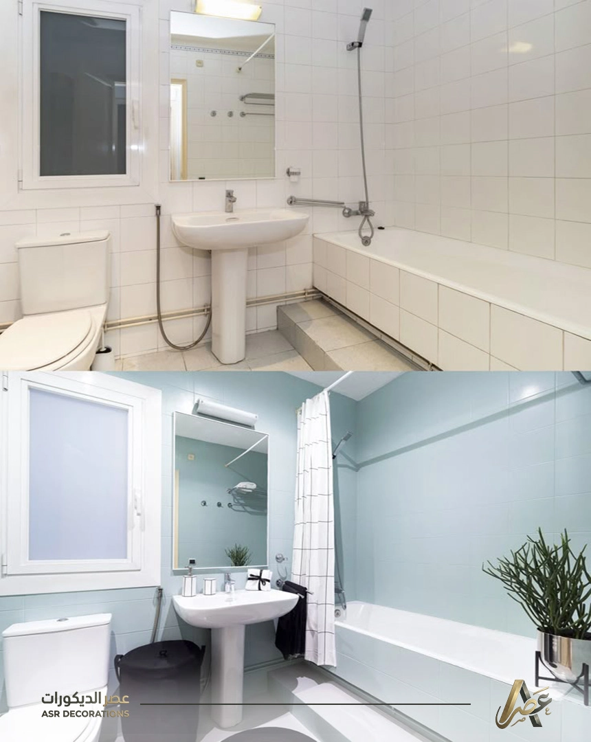 تغيير لون سيراميك الحمام بدون تكسير بالدمام