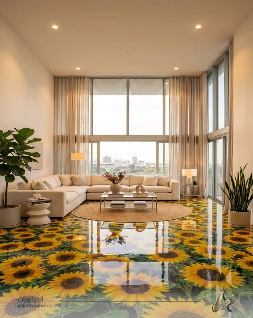 ارضيات ايبوكسي 3d للمجالس والصالات بالدمام