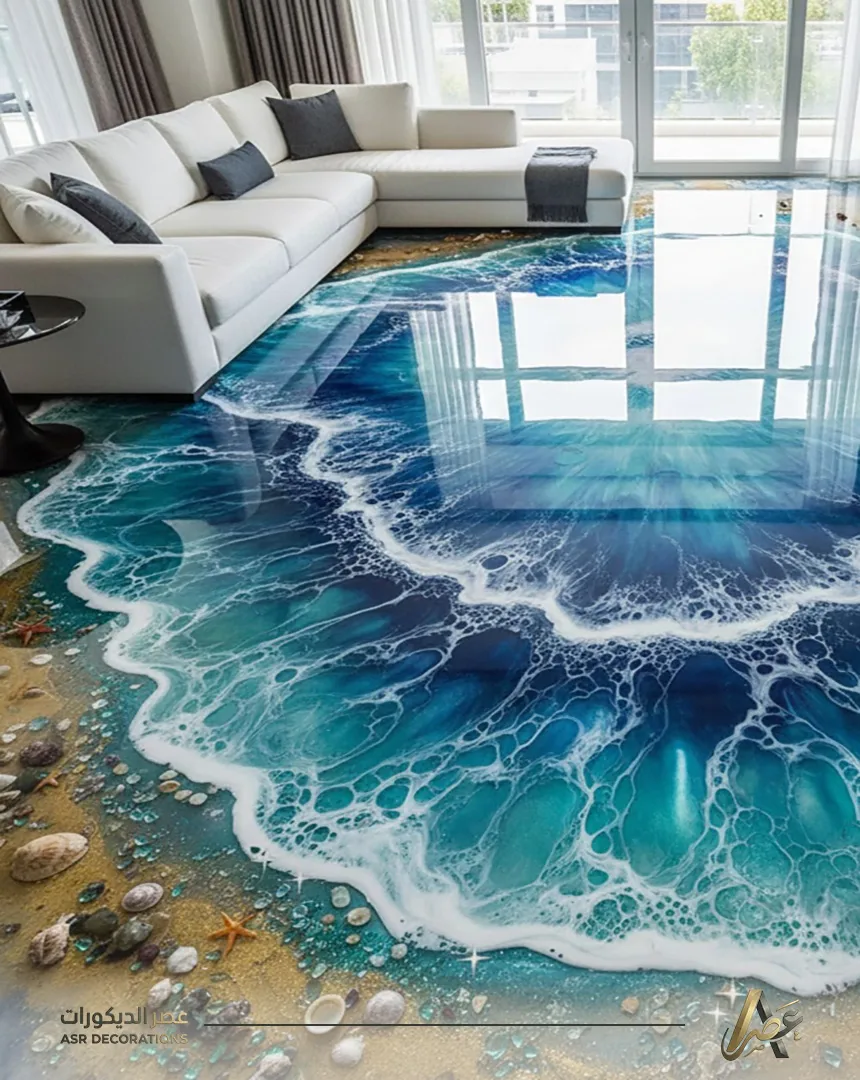 ارضيات ايبوكسي 3d للمجالس والصالات بالدمام