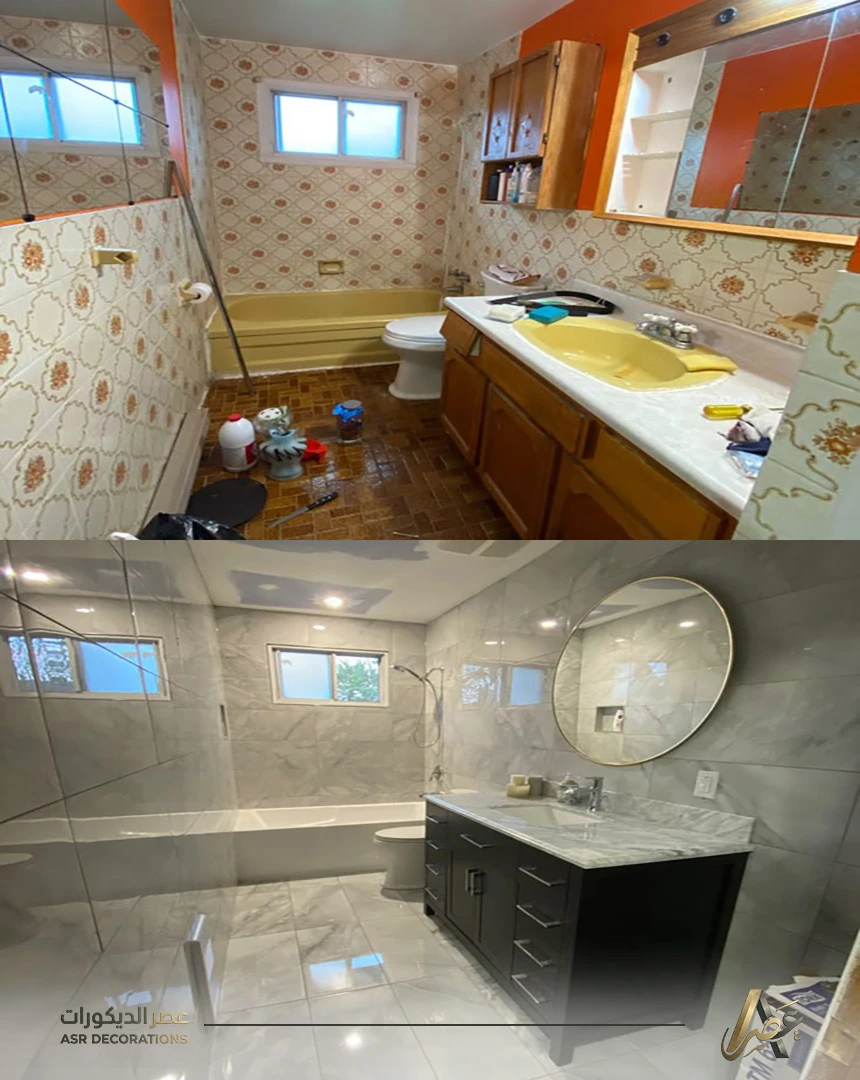 تغيير لون سيراميك الحمام بدون تكسير بالدمام