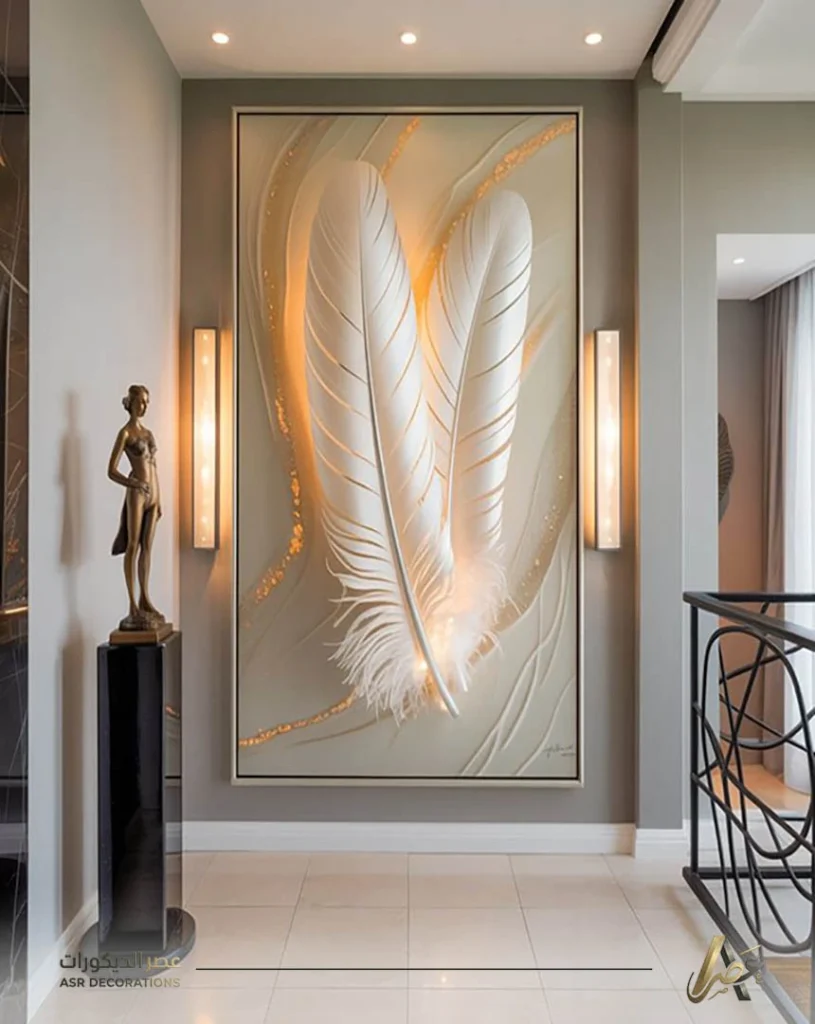 تركيب ديكور ريشة مضيئة بالدمام