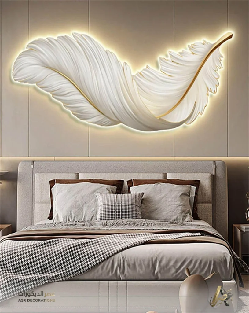 تركيب ديكور ريشة مضيئة بالدمام