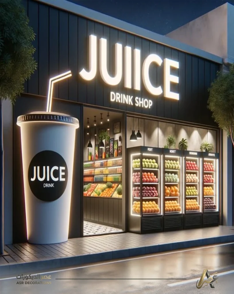 ديكور محل عصيرات صغير في سيهات