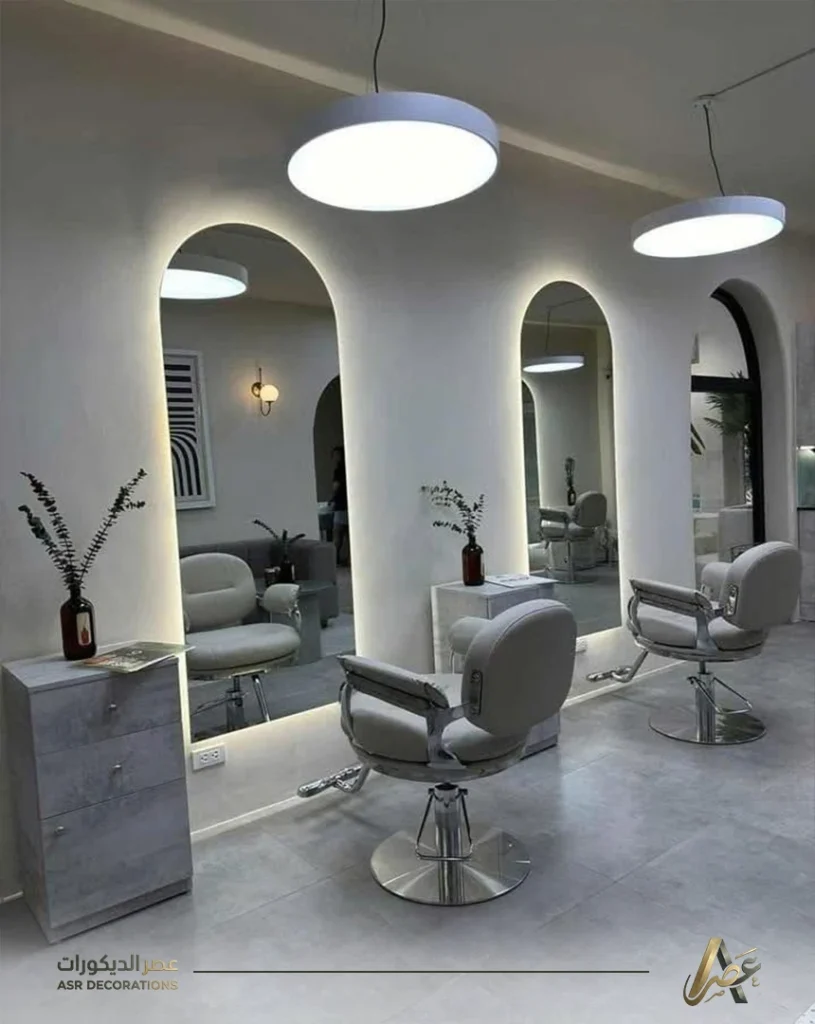 كراسي وديكورات صالونات حلاقة تركيبة بالدمام
