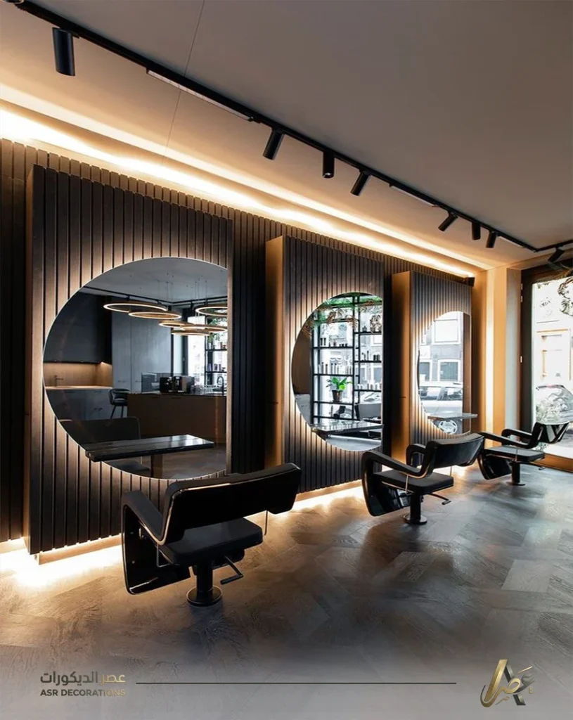 تصميم صالون حلاقة رجالي مودرن في الخبر
